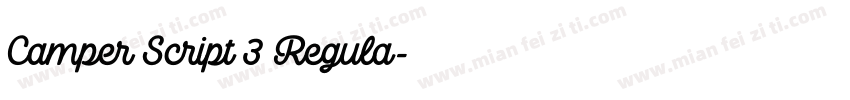 Camper Script 3 Regula字体转换